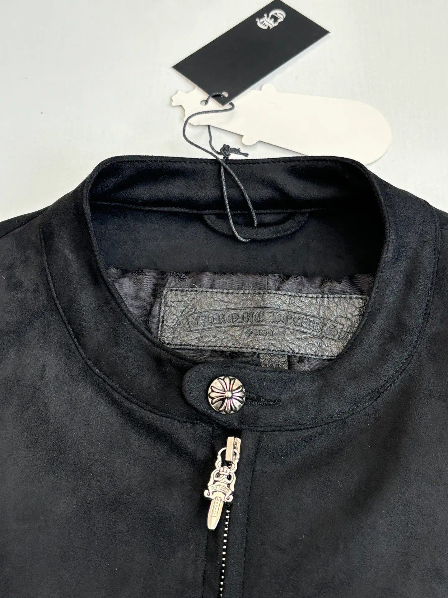 P560 Chrome heart*/Chrome heart new autumn and winter 925 silver-plated hardware buckle mixed sheepskin suede jacket Size: S/M/L/XL